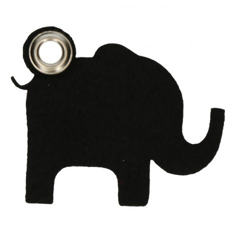 sleutelhanger olifant zwart